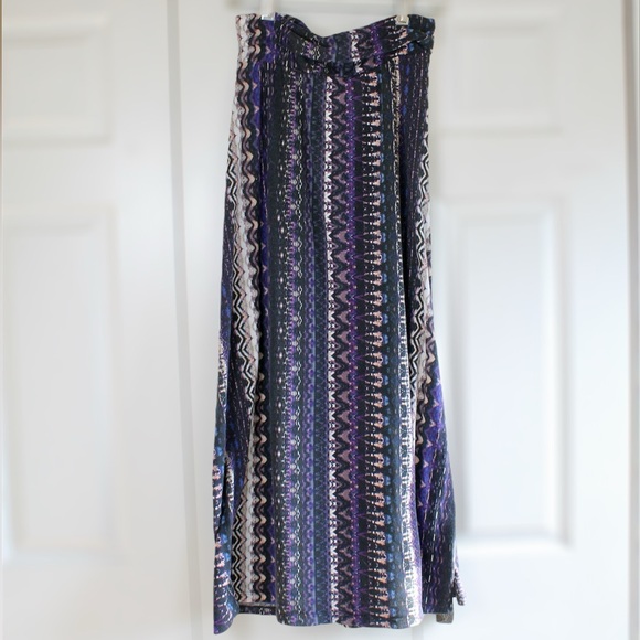 Mossimo Supply Co. Dresses & Skirts - Mossimo Supply Co. Purple Boho Pattern Stretchy Maxi Skirt